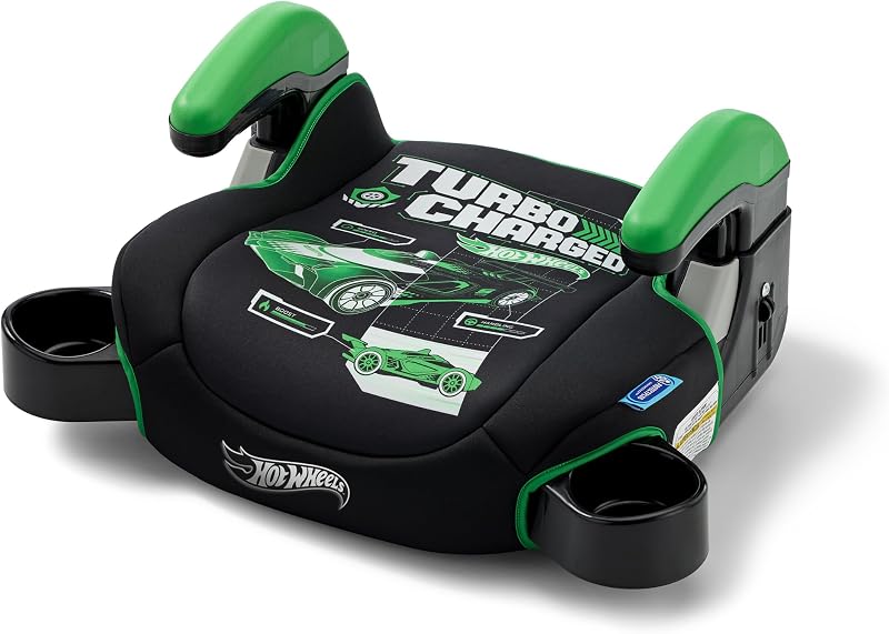 Asiento elevador sin respaldo TurboBooster 2.0, Hot Wheels Gamer, asiento elevador de viaje para niños de 4 a 10 años, peso de 40 a 100 libras y altura de hasta 57 pulgadas