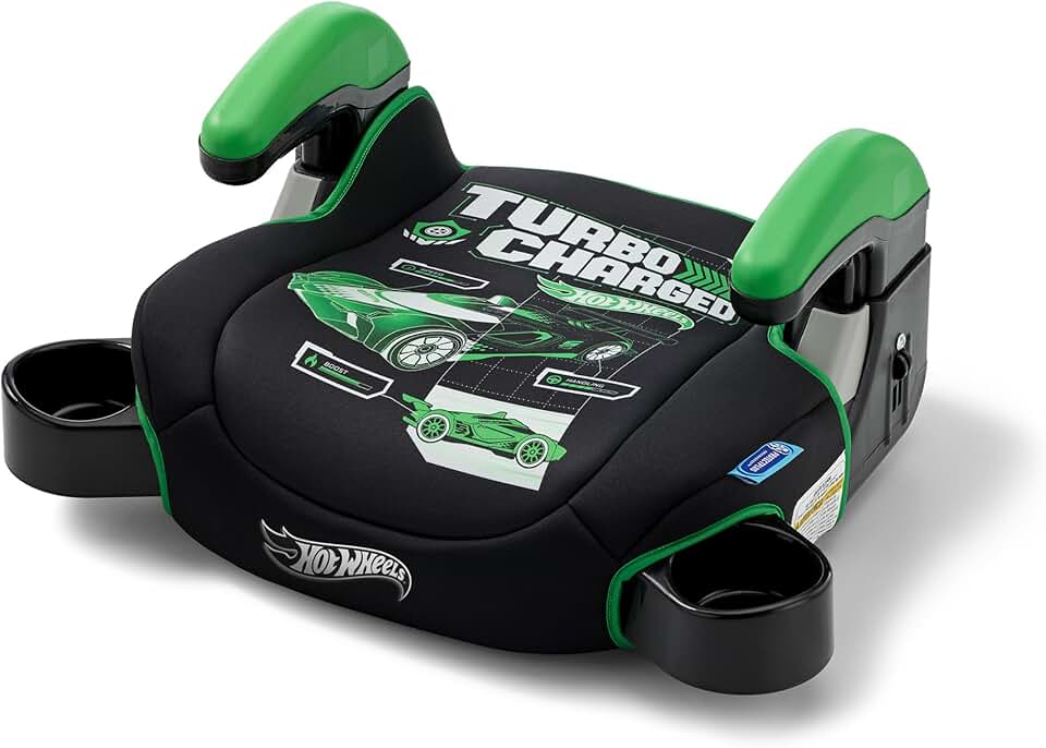 葛萊 TurboBooster 2.0 Backless 增高椅墊 安全座椅, Hot Wheels Gamer, 旅行 增高椅墊 Seat 適用於 孩童 Ages 4-10, Weight 40-100 Pounds 與 Height up 至 57 Inches
