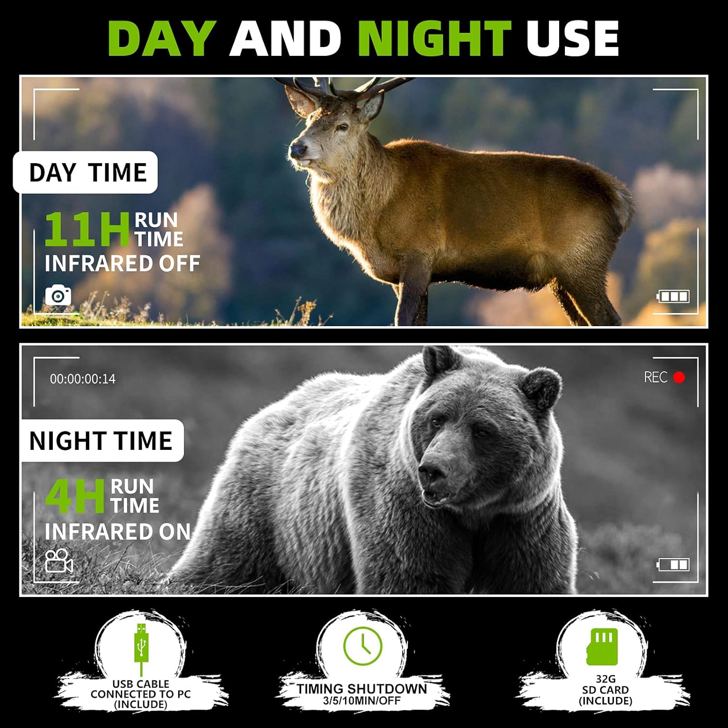 Hоlіdау Dеаlѕ 🛒 COOGEO Digital Night Vision Goggles for Complete Darkness, Night Vision Binoculars for Adults with Binoculars Harness Bag and 32GB Card, Infrared Goggles for Hunting