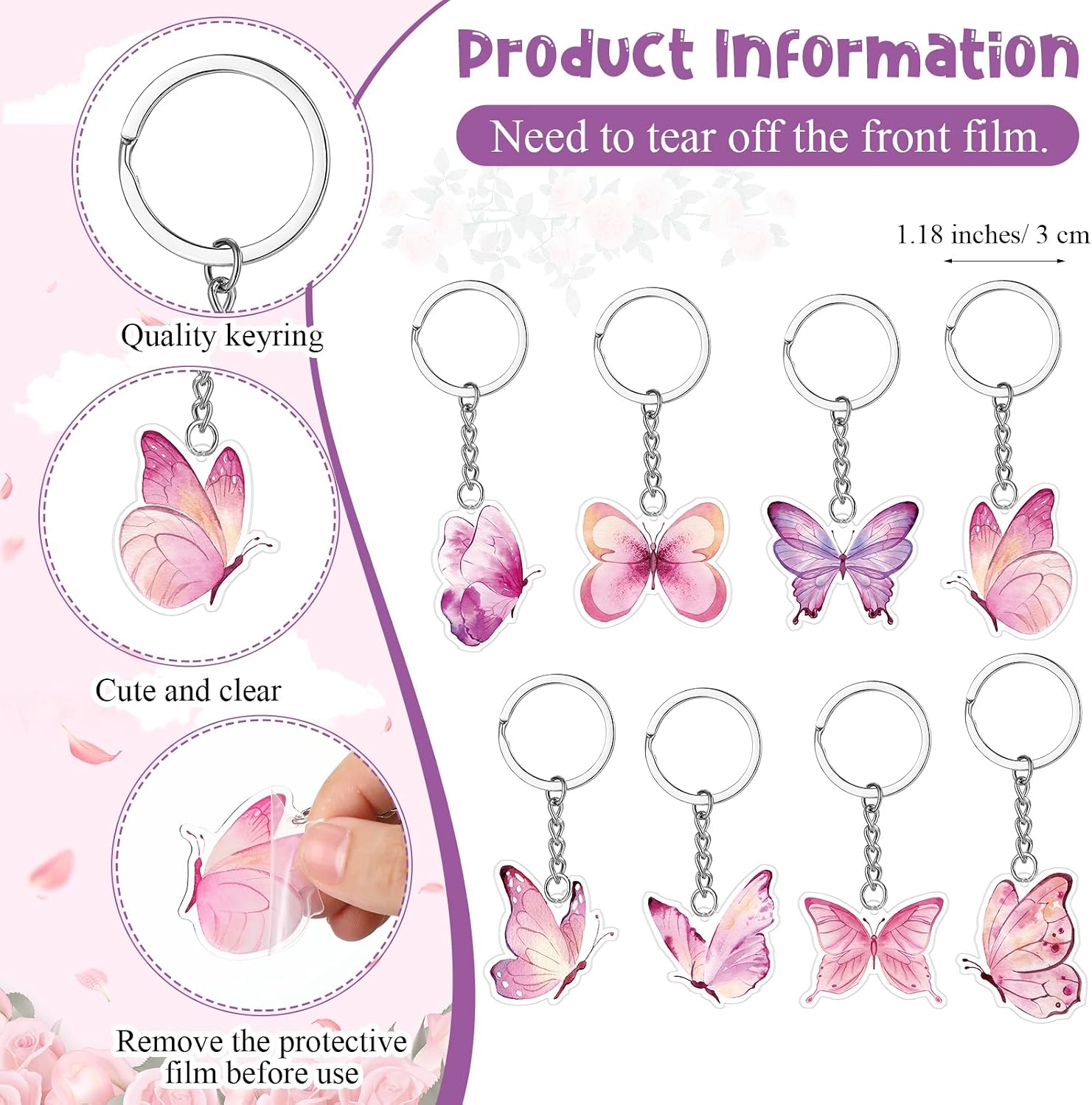 Landical 25 Sets Butterfly Baby Shower Party Favors for Guest