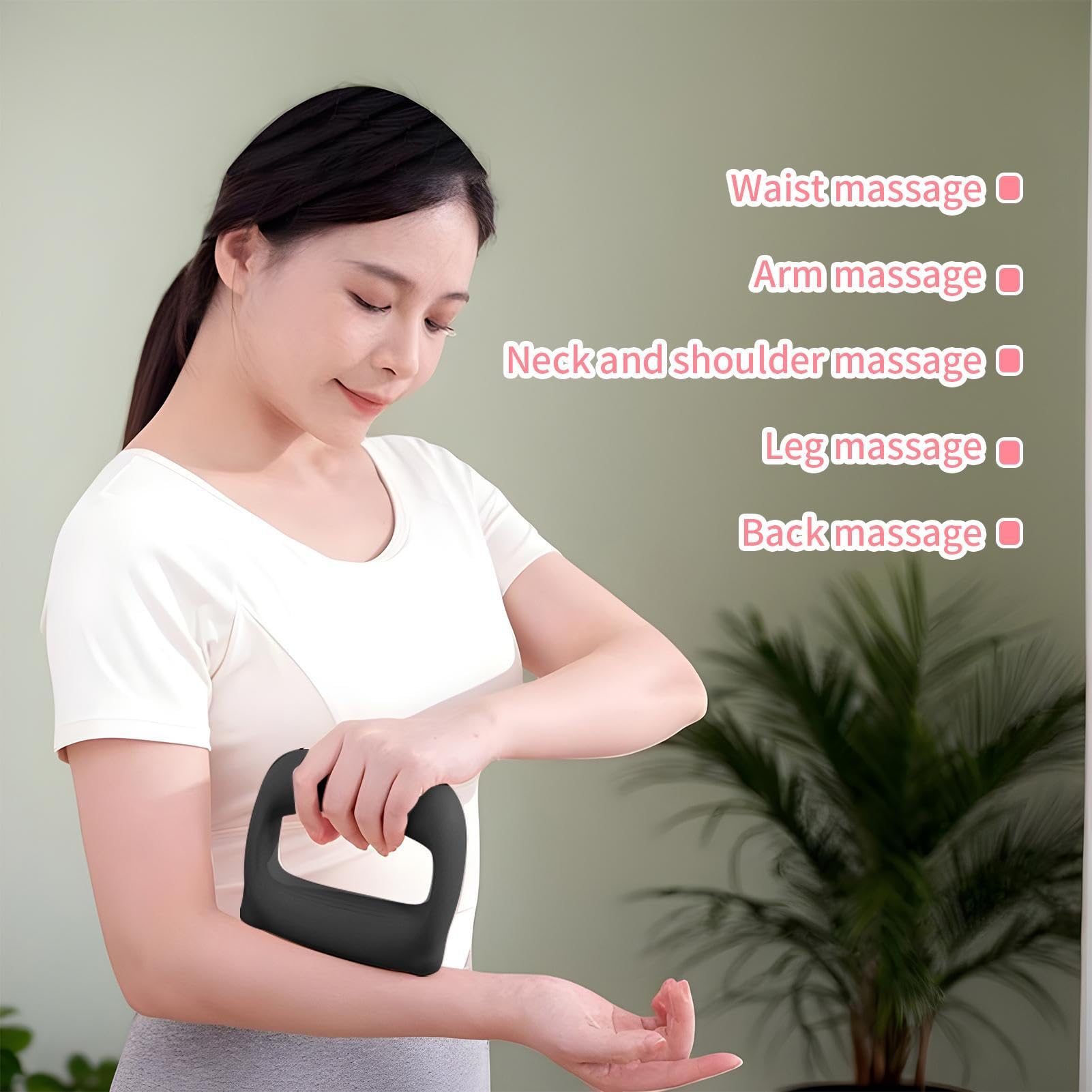 Vibrationsmassagegerät, elektrisches Sportmassagegerät, tragbarer elektrischer Massagering und Gürtel, Tiefengewebe-Muskelentspannungsgerät, ideal für die Erholung im Fitnessstudio, und
