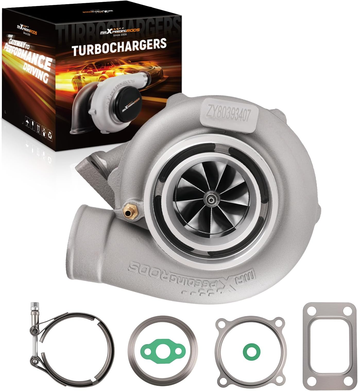 GT35 GT3582 Turbo Turbocharger with Billet Compressor Wheel for 2.5L-6.0L Engines, for Honda Accord 1986-2017, for Jeep Grand Cherokee