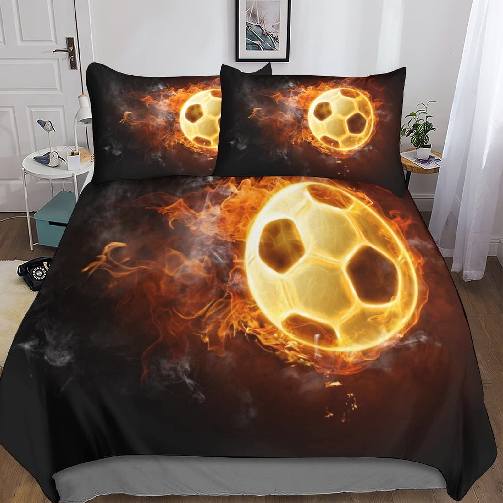 Football parure de lit pour chambre d'adolescent et enfant amoureuse du sport et du confort