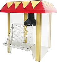 Vista 7 de FixtureDisplays® Mini máquina de palomitas de maíz con forma de carro para hacer palomitas de maíz de mesa 9 pulgadas de largo x 7 pulgadas de ancho