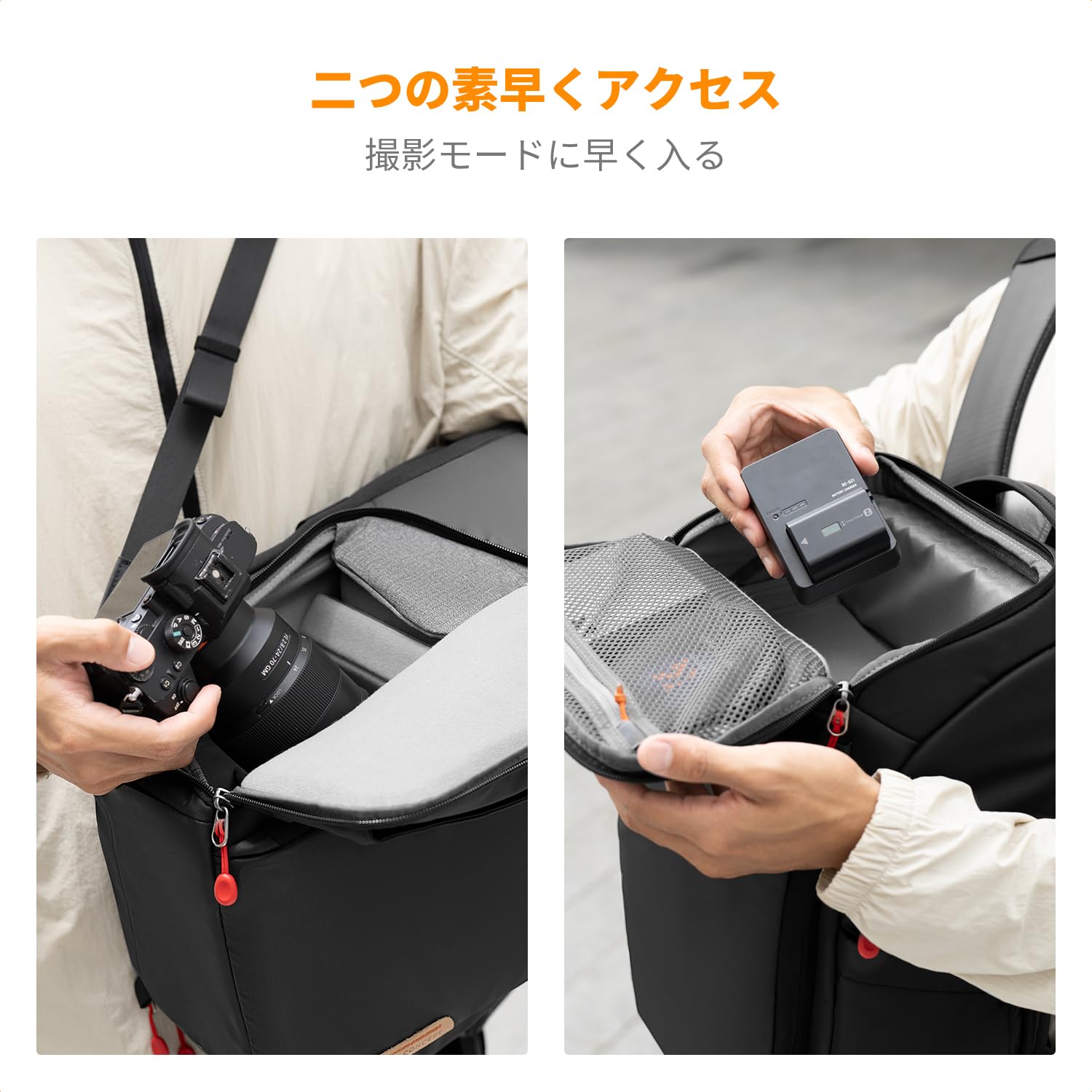 Amazon.co.jp: [K&F CONCEPT] カメラリュックカメラバッグ 一眼レフ