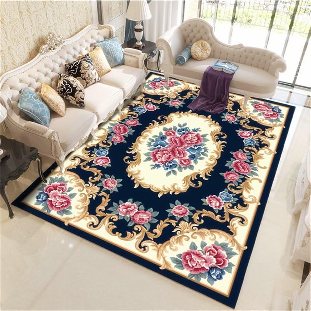 Tapis salon rouge géométrique 140x200cm pour déco chambre ado