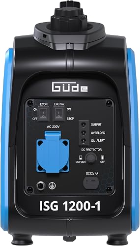 Güde Inverter Stromerzeuger ISG 1200-1 (4-Takt Motor, Benzin, 1,3/1,8 (kW/PS), 1x 230V, max. 1200W, Laufzeit bis 6,5 h, Tank 2,8 l, Überlastungsschutz, ECO-Modus, Gewicht 12,9 kg, TEST GUT - SEHR GUT) - 2