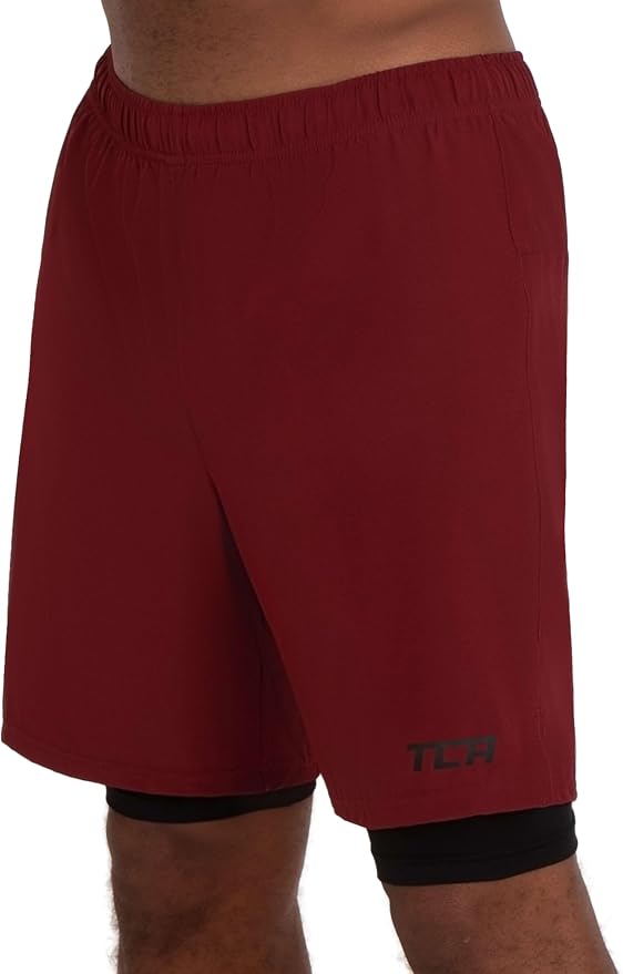Pantalón Corto Deportivo 2 en 1 para Hombre con Mallas Integradas y Bolsillos