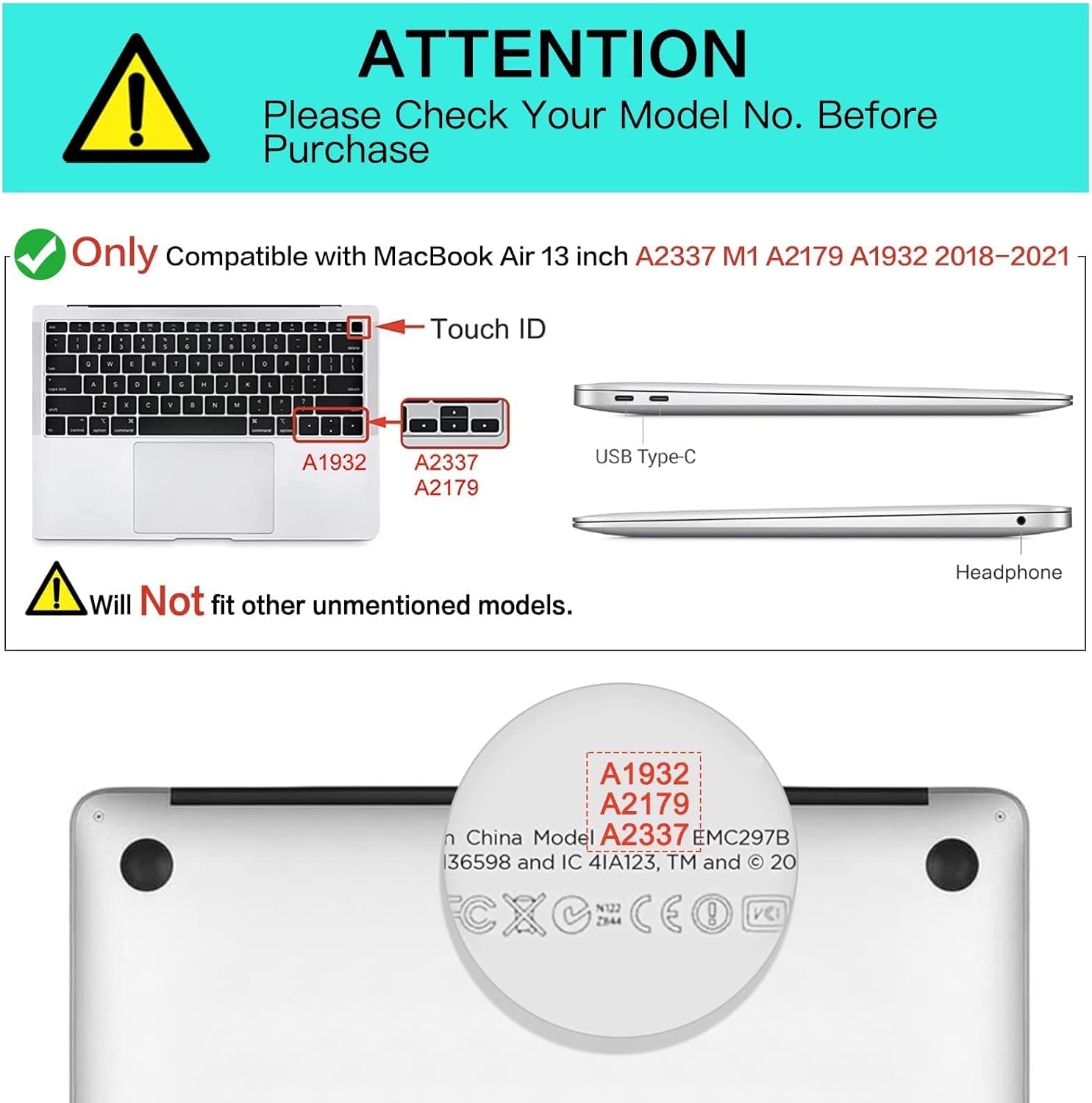 MOSISO Compatible with MacBook Air 13 inch Case 2018-2020 Rlease A2337 M1 A2179 A1932, Plastic Hard Shell Case&Neoprene Sleeve Bag with Small Case&Keyboard Cover, Deep Teal