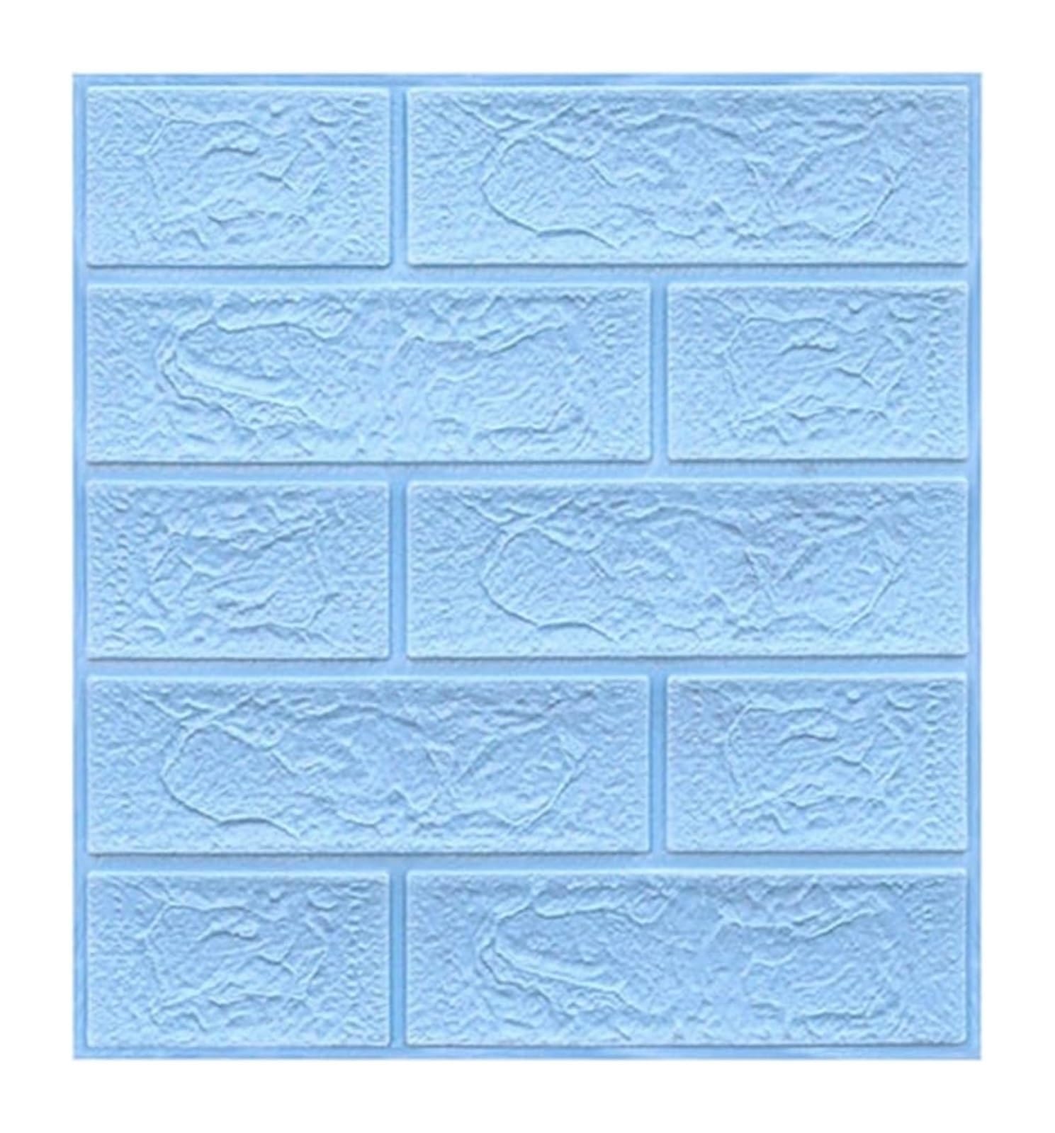 Sdgeryeeg Azul Wall Panels， 3D Wall Panels Peel And Stick Self-Adhesive Wallpaper Foam Tile Decor For Living Room Bedroom Background Decoration(,10Pcs)
