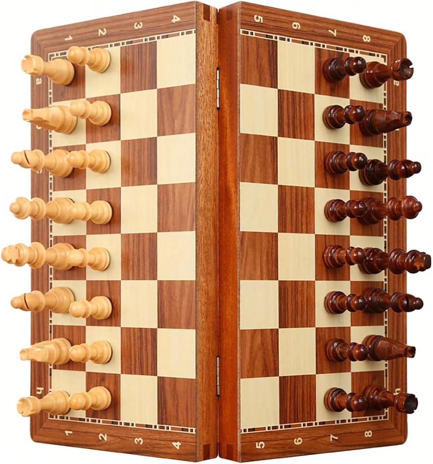 15-Inch Deluxe Chess Set – Foldable Tournament Board with Storage Box & 2 Extra Queens – for Adults, Beginners & Chess Lovers