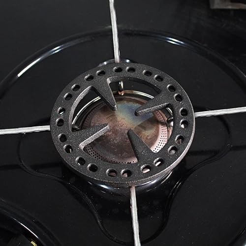 Miniatura 5 de MENSI Soporte plano de hierro fundido de 5 pulgadas con diseño mejorado de hierro fundido para máquina de espresso, café Moka, cocina de gas