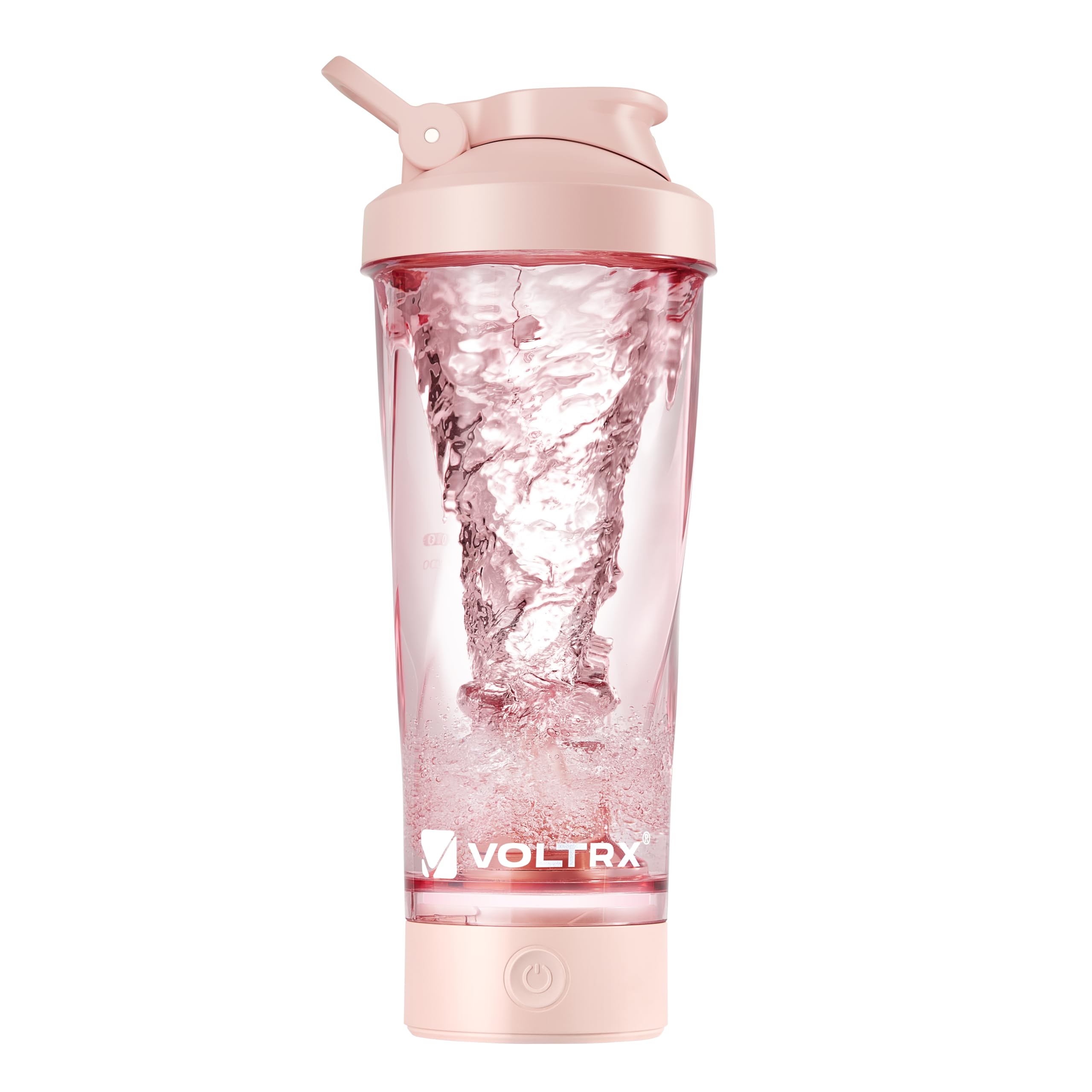 VOLTRX VortexBoost Electric Shaker Bottle, USB C Rechargeable Protein Shake Mixer, Shaker Cups for Protein Shakes and Meal Replacement Shakes, BPA-Free, Made with Tritan, Pink