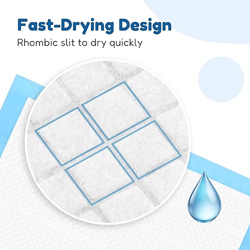 Miniatura 8 de Almohadilla de entrenamiento impermeable súper absorbente para perros y cachorros, almohadilla para mascotas, azul (23.6 x 23.6 pulgadas (100