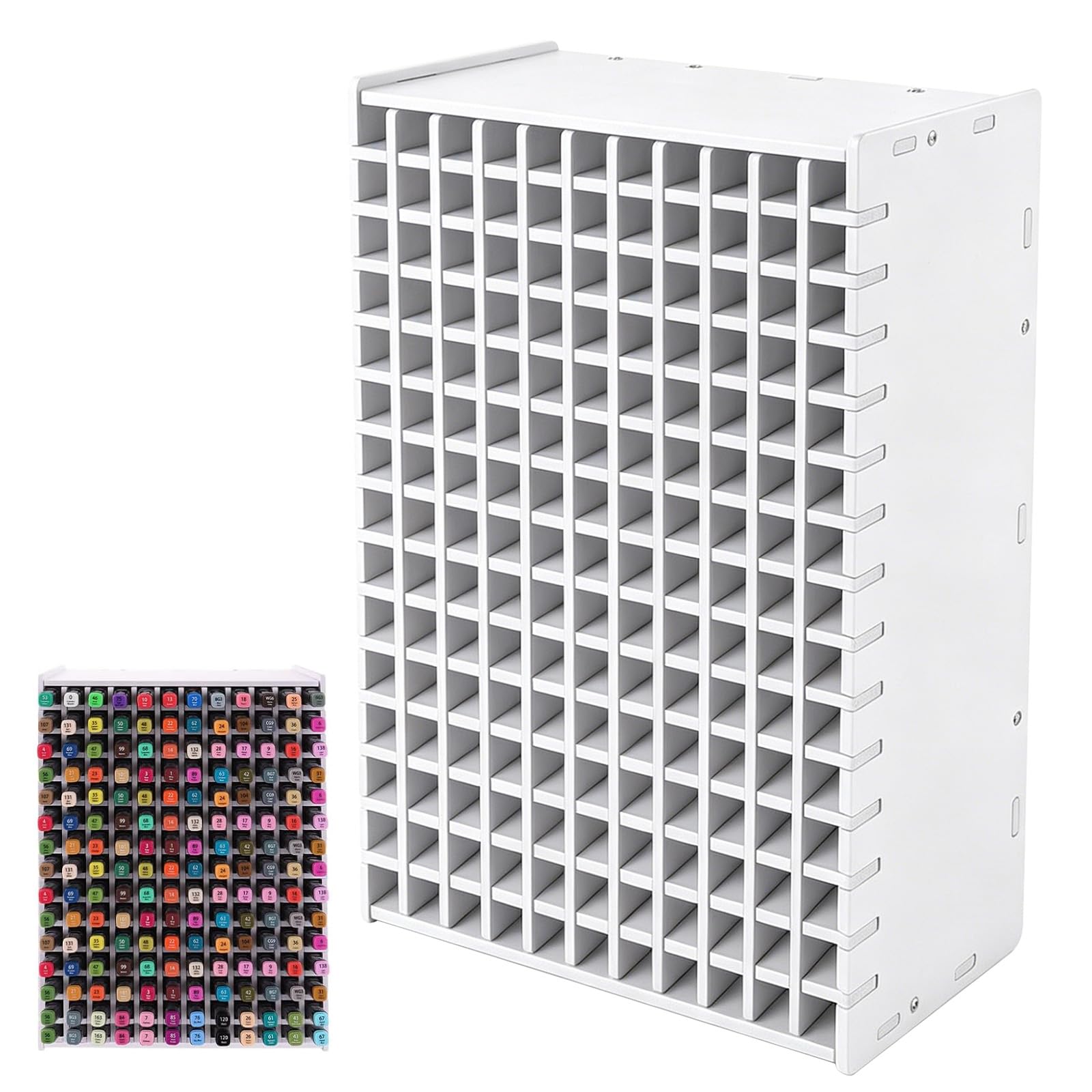 Porte-stylos 180 compartiments pour un atelier de dessin ou bureau de graphiste ordonné