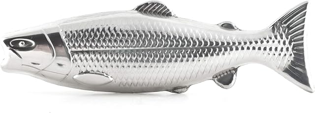 KIKKERLAND Fish Magic Soap, stainless steel, Silver, 12.7 x 3.2 x 4.1 cm
