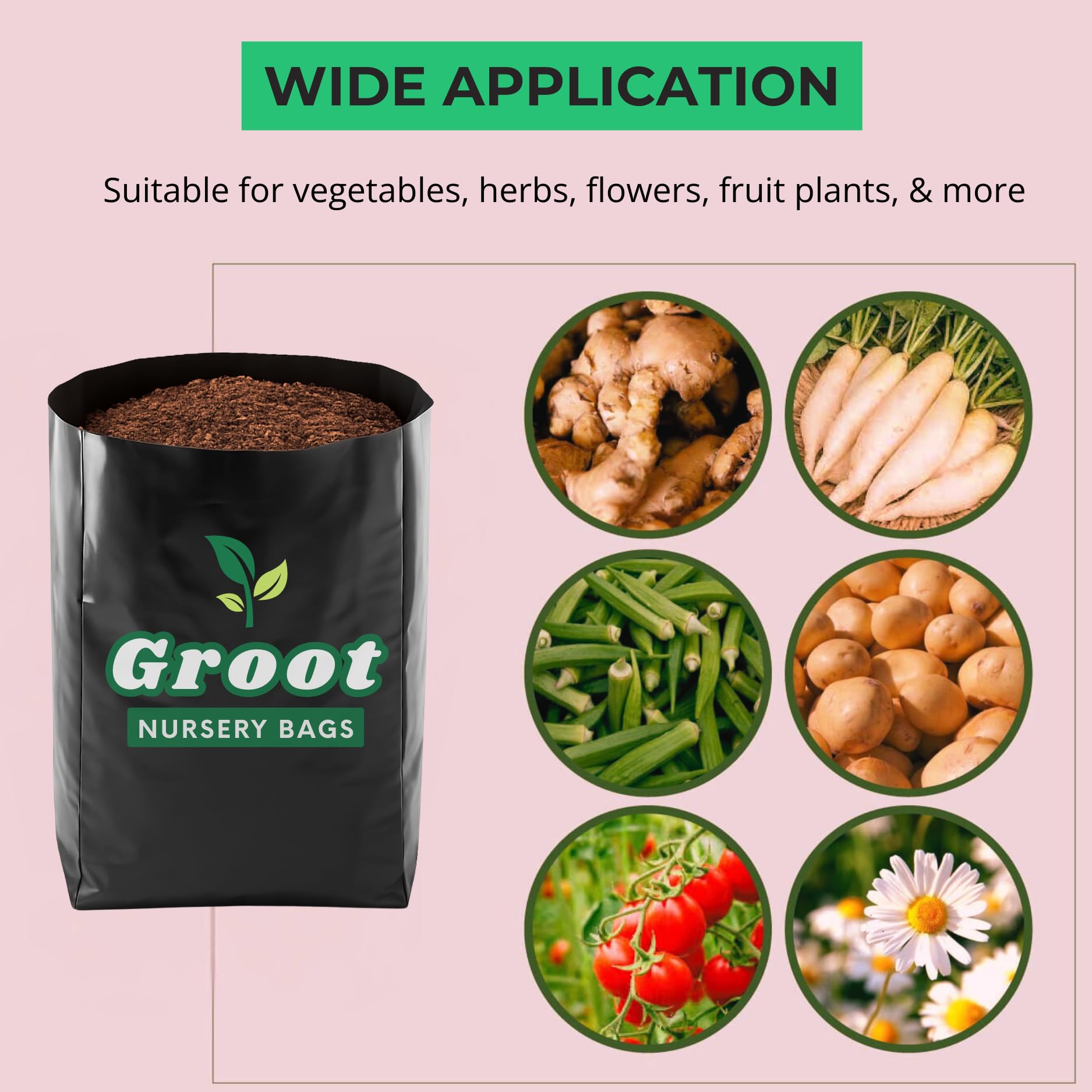 Groot Plant Nursery Bags - 200 Pack -6