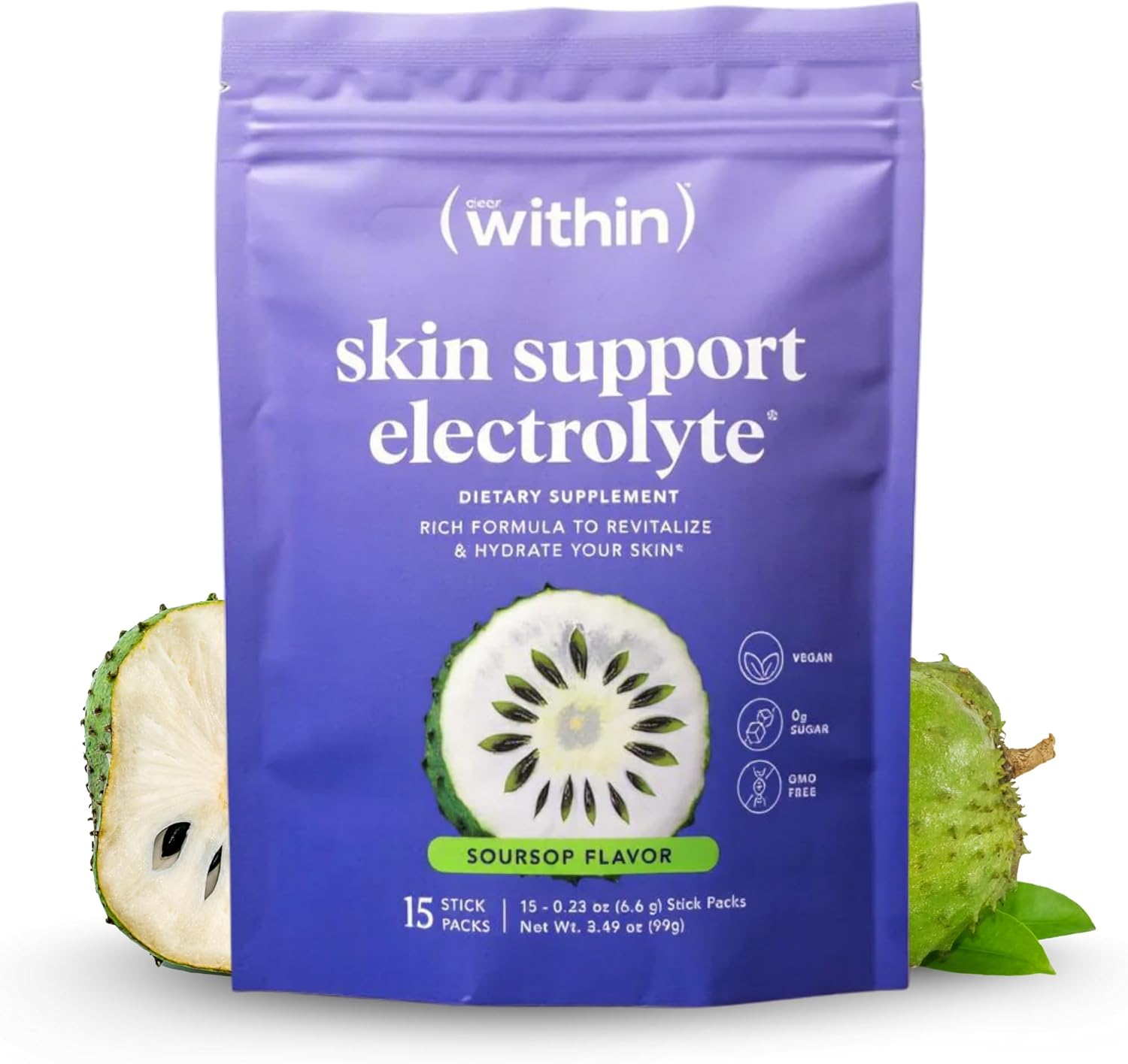 Clear Within Electrolyte Powder – Sugar Free Daily Hydration Mix with Magnesium, Zinc & Potassium – Electrolytes for Energy, Focus, and Wellness – Vegan, Non-GMO – 15 Servings