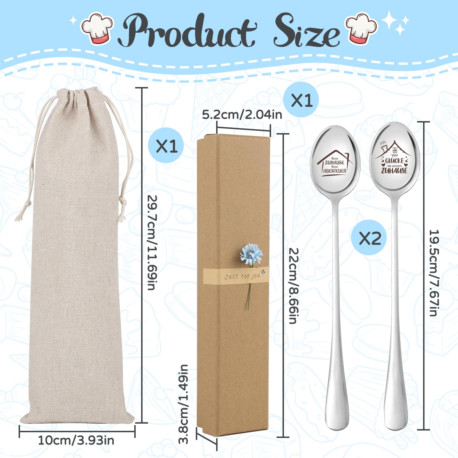 ZINELLO DESIGN - Cuillère avec Message d’Amour, Idee Cadeau Original et Personnalisé pour une Fête, Noël ou un Anniversaire, Cuillère à Café/Dessert