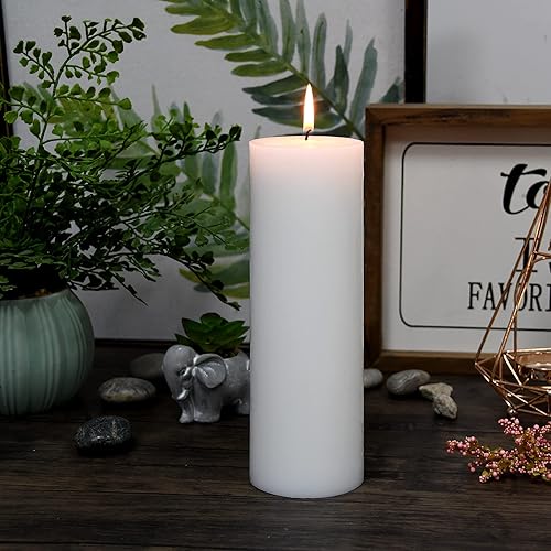 Miniatura 3 de Zest Candle Vela pilar, 3 x 9 pulgadas, blanco