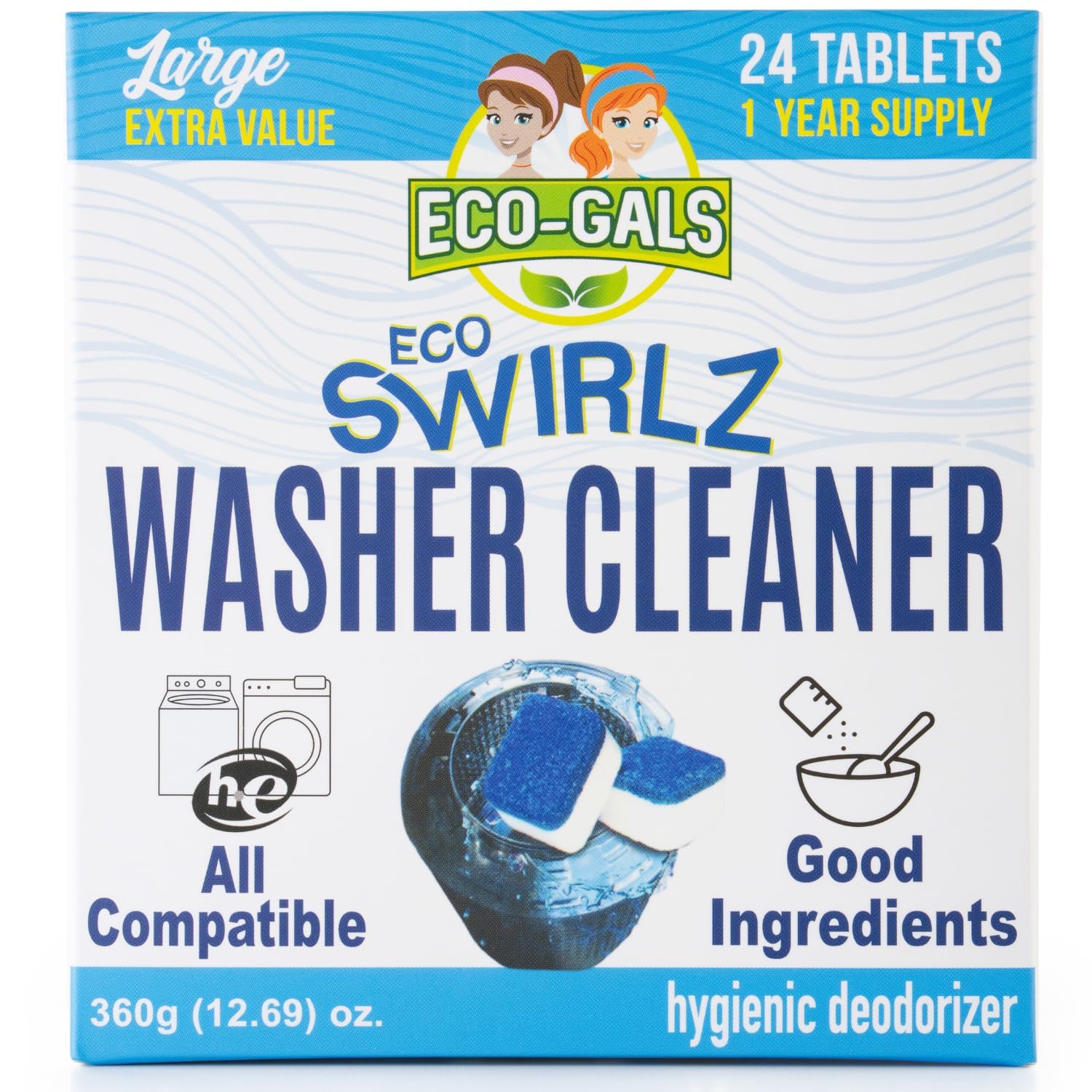 Eco Swirlz Washing Machine Cleaner, 24 Count