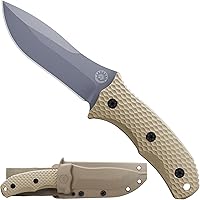 Vista 1 de Off-Grid Knives - Backcountry Coyote V2 Fixed Blade, Cryo D2, Graywash Finish, G10 Scales, Full Tang, Kydex Sheath, Belt Attachment, Camping