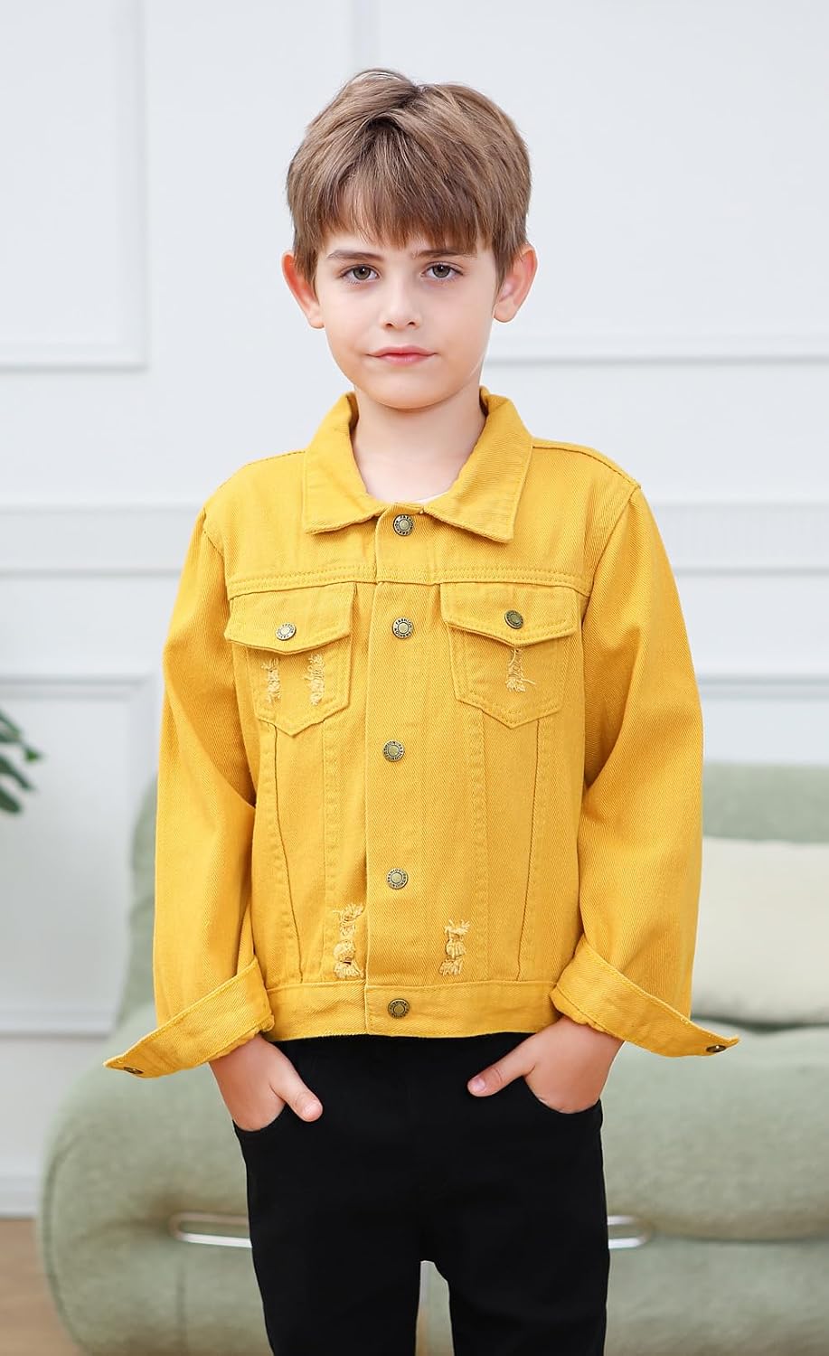 Cromoncent Toddler Denim Jacket for Boys Girls