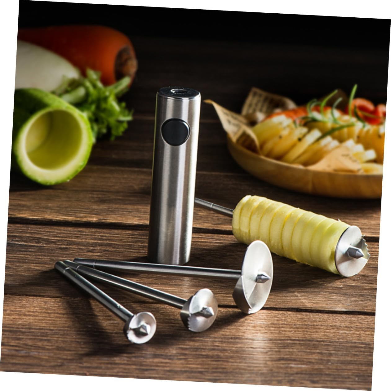 Stainless Steel Vegetable Core Remover Manual Rotating Fruit Corer Tool for Quick Seed Extraction Smooth Surface for Fast Cleaning Practical Kitchen Gadget for Peppers Courgette