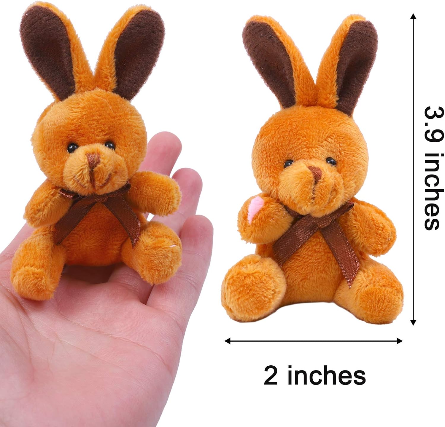 Elcoho 18 Pack Easter Plush Bunnies Stuffed Bunny Plush Toys Easter Baskets Filler Stuffers Easter Gift Plush Bunny Animals - Image 2