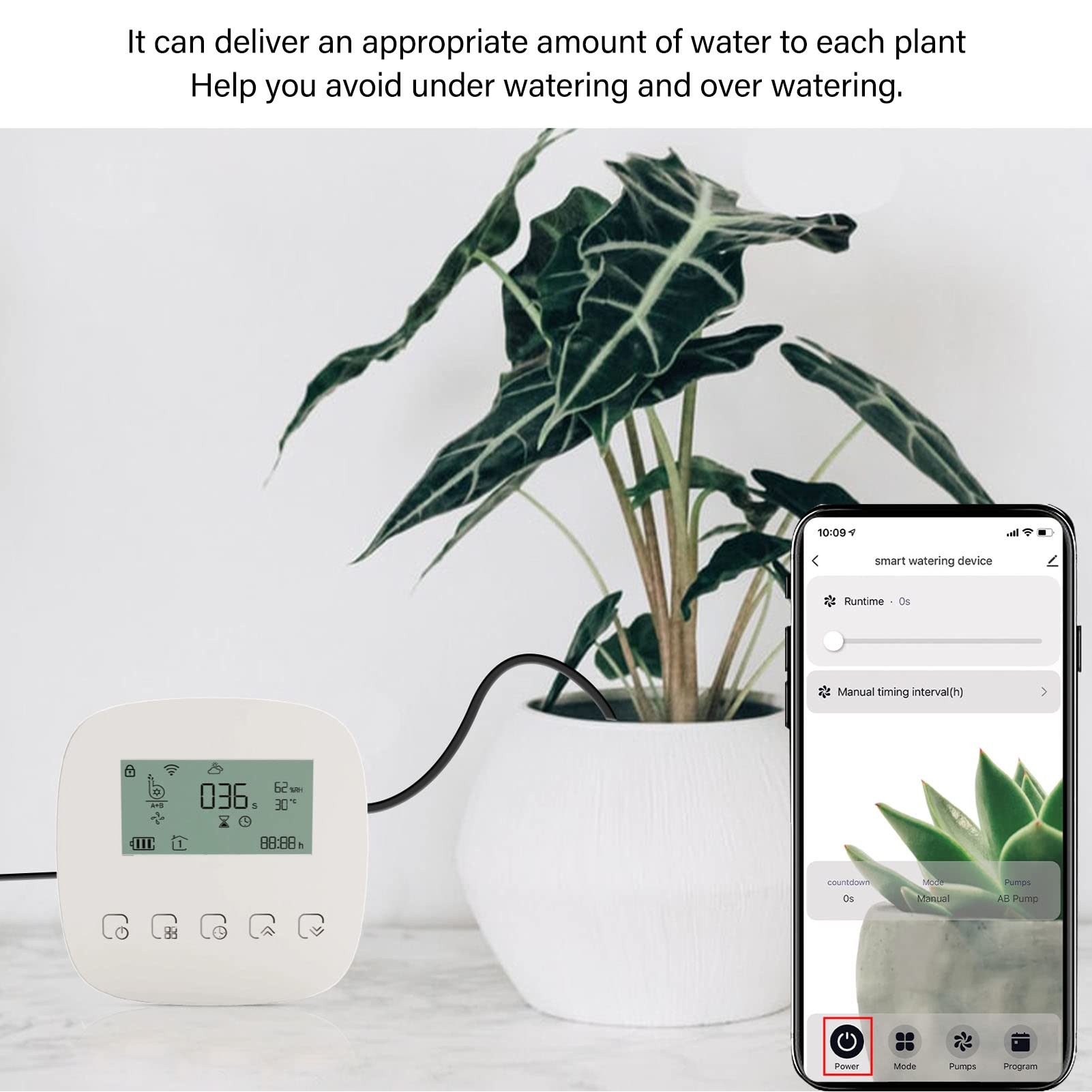 generic Kit di Irrigazione a Goccia Smart WiFi con Controllo APP e Timer, di Irrigazione Automatica delle Piante per Giardino Interno/esterno, 5+1+1 modalità, Design a Risparmio Idrico