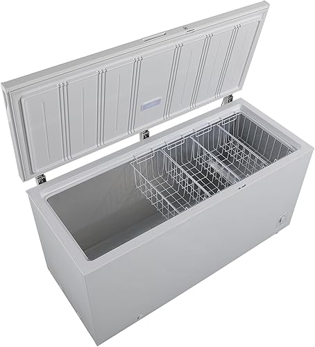 Miniatura 8 de Techomey Congelador de pecho de 17.7 pies cúbicos, congelador compacto con control de termostato ajustable y cesta de alambre extraíble, puerta