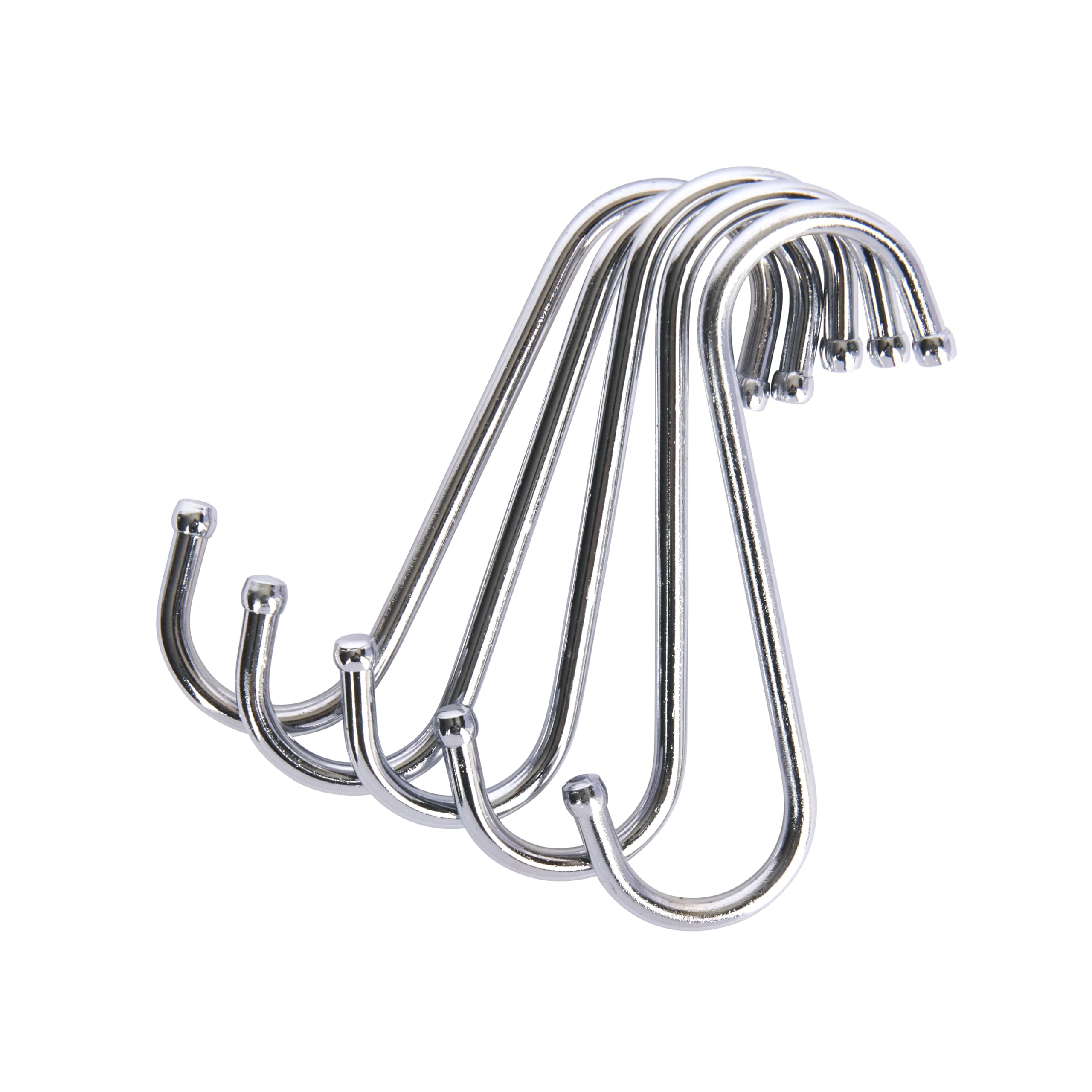 KitchenCraft Ganci A S Cromati - Confezione Da 5 Pezzi Da 8cm | Per Appendere Utensili In Cucina E Non Solo