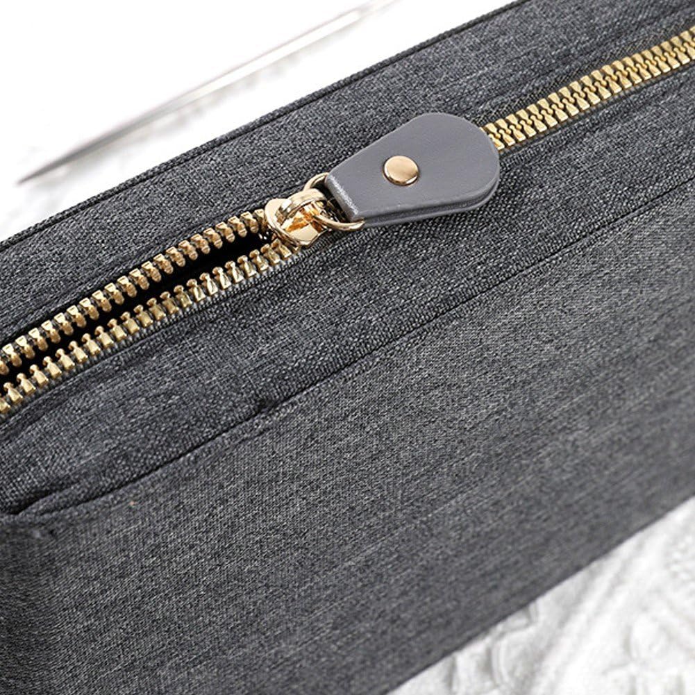 Sanfly Empty Circular Knitting Needle Storage Bag - Zipper Pouch Organizer Case for Crochet Sewing Accessories Kit Bag