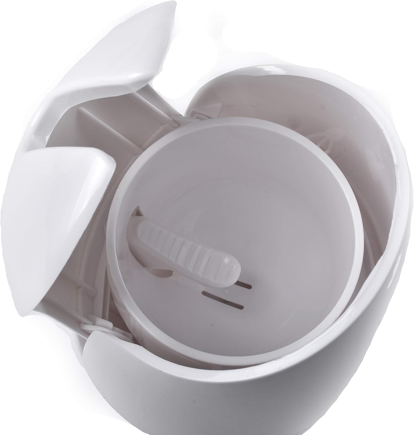 Toilet Brush with Holder - Canister Opens and Closes Automatically, Durable Brush Bristles, Water Evaporation Drip Tray Ensuring an Odor-Free Brush. The Ideal Toilet Bowl Cleaner for Any Bathroom.