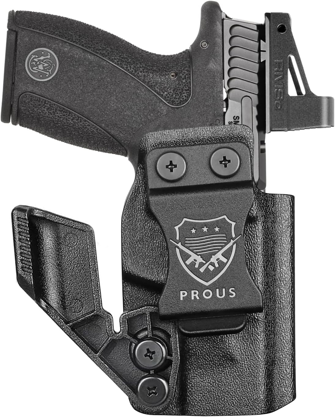 PROUS IWB Kydex Holster Select for Echelon/Hellcat Pro, FN Reflex, Canik Mete MC9, S&W Bodyguard 2.0/M&P9/.40, Glock 19/43X MOS, Sig P365/P320 M17 M18, Taurus G2C, Adjustable Cant & Retention, Right