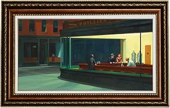 Amazon.co.jp: ELITEART - エドワード・ホッパーによるナイトホークス