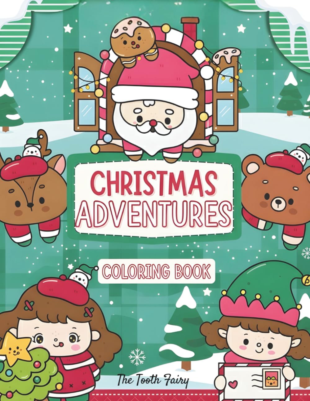 Christmas Adventures Colouring Book: Cute Xmas themed Gift with Simple Big Pictures