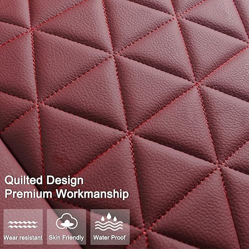 Miniatura 49 de Black Panther - Funda de lujo para base de asiento delantero de coche en cuero sintético, compatible con 90% de vehículos B-Front-Gris