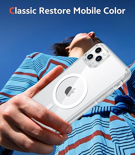 Miniatura 62 de Fntcase Funda para iPhone 15 Plus y 14 Plus de 6.7 pulgadas, magnética, a prueba de golpes de grado militar, antiamarilleo, delgada, protectora