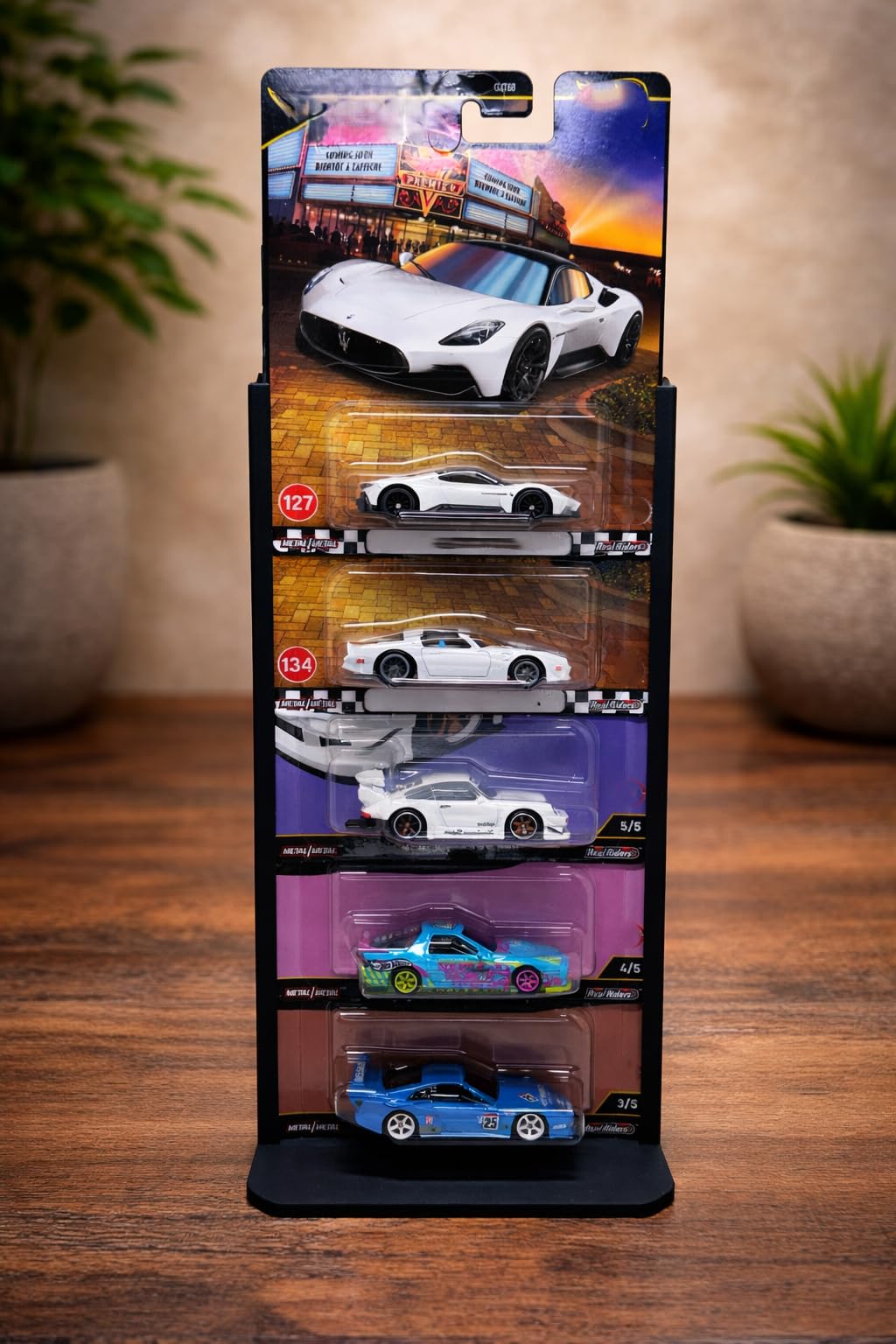 Display Stand for Hot Wheels Premium cards (5 Slots) | Premium 1