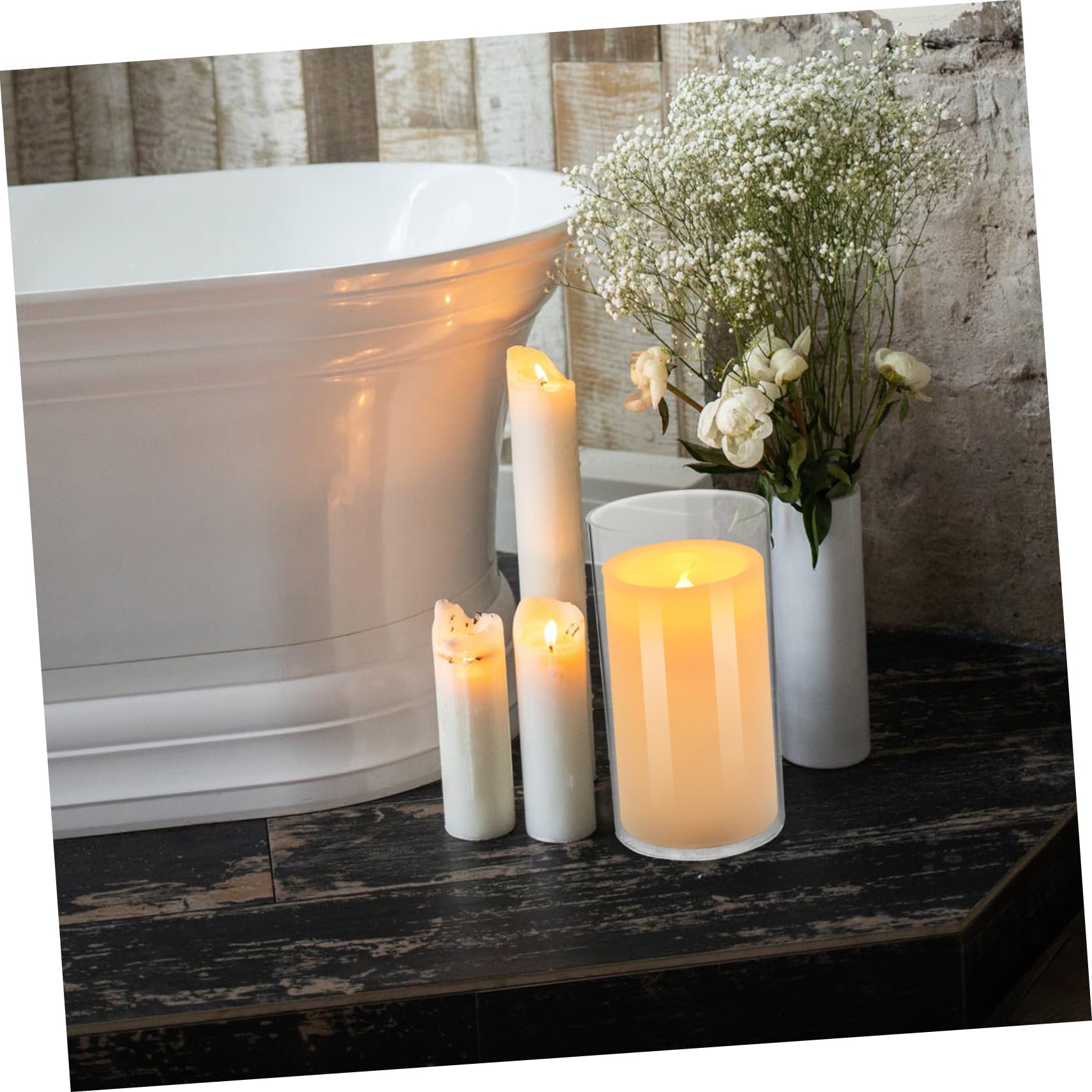 Cabilock 2pcs Candle Shade Decorative Candle Holder Transparent Glass Dome Transparent Candle Cover Desktop Glass Cloche Household Candle Cover Transparent Candle Holder Candle Supply