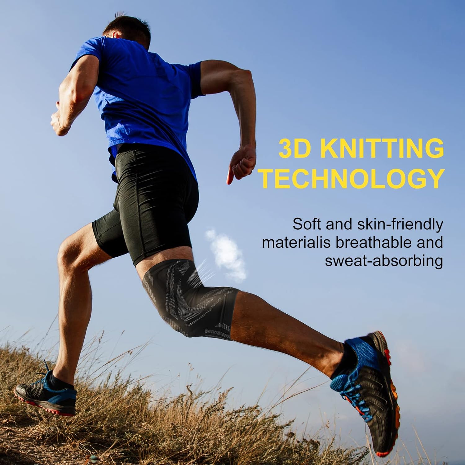 APRUT Knee Braces for Knee Pain, Knee Brace with Patella Gel Pad & Side Stabilizers for Men Women, Medical Grade Knee Compression Sleeve for Any Sports, Pain Relief, Meniscus Tear, Arthritis, ACL : Health & Household