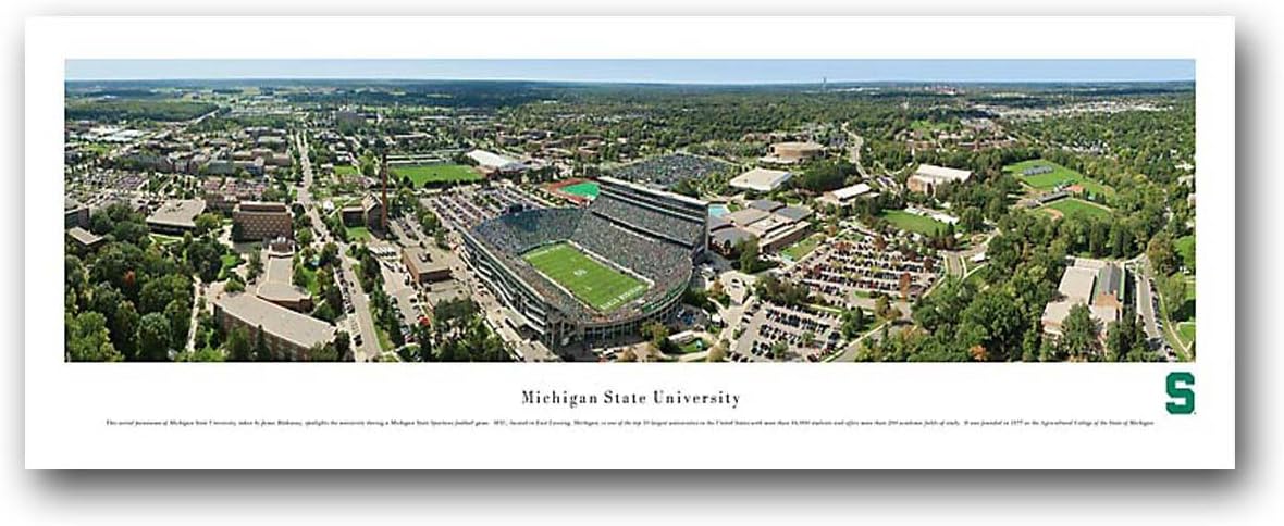 NCAA Michigan State Spartans 40-Inch x 13.5-Inch Panoramic Photo