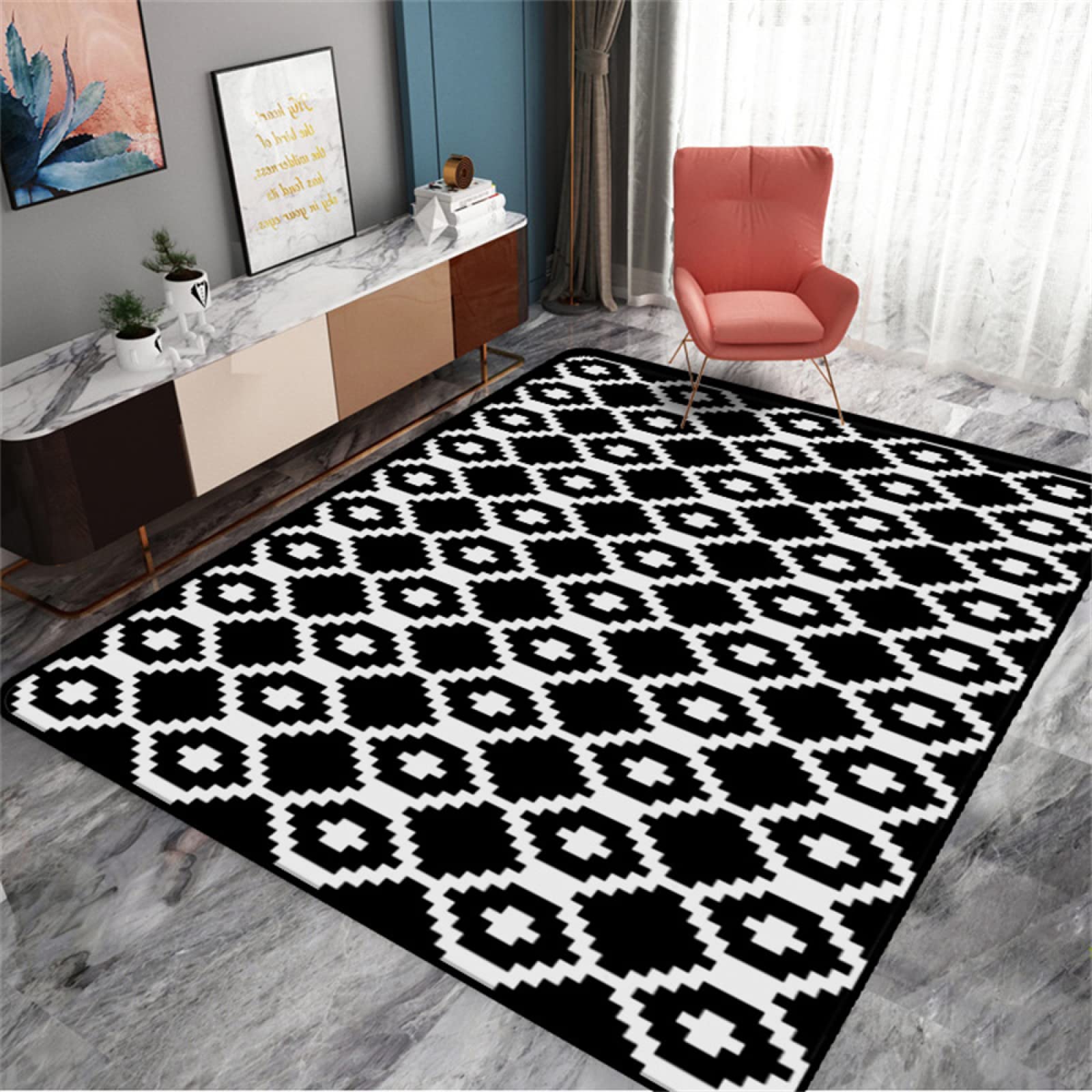 Tapis anti bruit noir 130x190cm pour une chambre de bébé calme et isolée