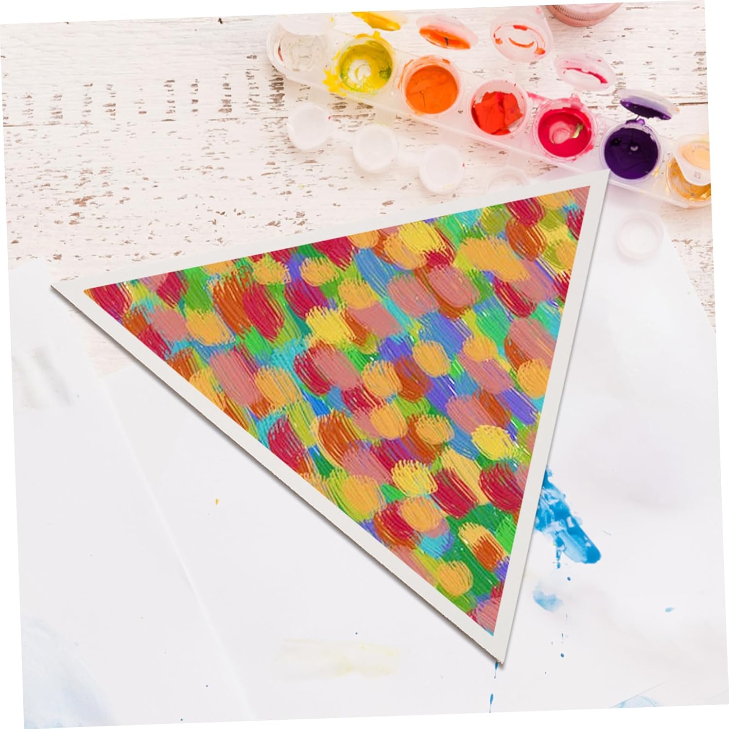 OSALADI 5pcs Artist Paint Board Canvas Panels for Oil Painting Durable Smooth Surface Creative Shape for Adults for Art Projects