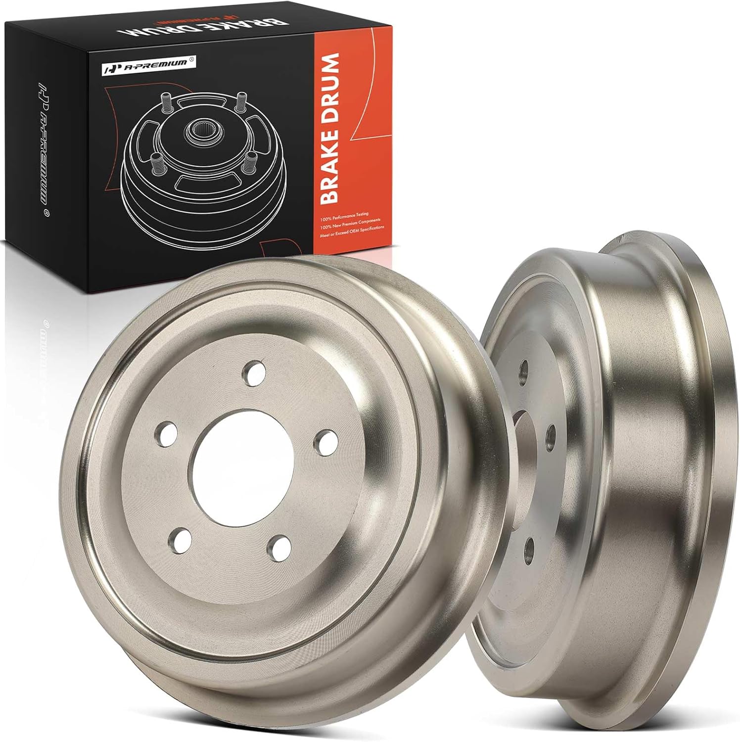 A-Premium 11.65 in (295.9 mm) Rear Brake Drums Set Compatible with Select Chevrolet, Saturn and Pontiac Models - Equinox 2005-2006, Vue 2002-2007, Aztek 2001-2005, Torrent 2006, 2 Pcs