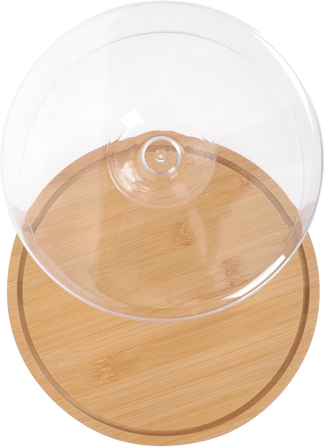 UKCOCO Cheese Keeper and Butter Dish with Lid, Small Snack and Bread Tray 28x28x9.1cm, Food-safe Plastic Storage Container for Kitchen and Dining Use
