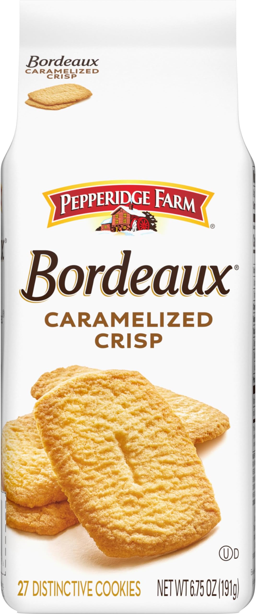 Bordeaux Caramelized Crisp Cookies, 6.75 Oz Bag