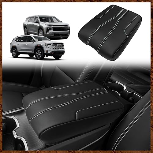 Miniatura 110 de Muslogy Funda para reposabrazos de consola central compatible con Chevy Silverado/Tahoe y GMC Sierra/Yukon 2007-2013, cojín para reposabrazos