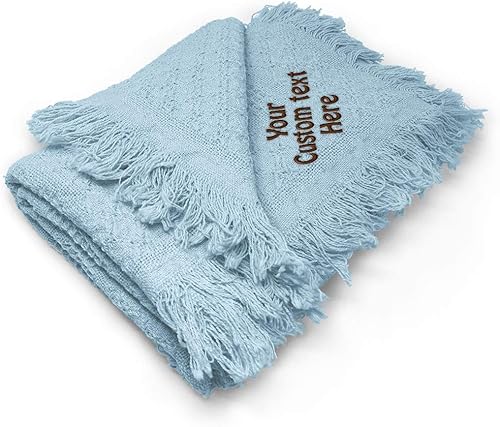 Fastasticdeals Ropa de cama de bebé, mantas para niños y niñas, texto personalizado, nombre de algodón